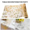 Chair Covers 2Pcs Table Runner Sparkling Polyester Tulle Ribbon Roll With Gold Foil Birthday Party Wedding Christmas Decor