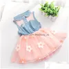 Girls Dresses Girl Summer Dress 2022 Elenco Stitching Stitching Mesh Flower Cute per bambini in costume Delivery Delivery Kids Cashing Dhavy Dhavy