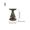 Bandlers Creative Resin Christmas Tree Holder Figurines décorations Candlestick Craft Home Interior Living Room Decor