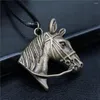Pendant Necklaces 1pcs Horse Head Neck Necklace Car Accessories Jewelry Making Supplies Gift Chain Length 45 4cm