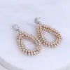 Aretes Boho New Oorbellen Beads Bears с бахронами с серьгами для женщин для женщин этнические голубые свисание