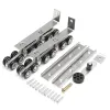 1 par/set kall rullad stål glidande trädörsk garderob Hardware Kit Door Wheels Roller 8/12 hjulhängare Roller