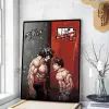 Anime giapponese Baki Hanma Comics White Paper Poster Sticky Adesivo per soggiorno fai -da -te Bar Cafe Poster Vintage Muro decorativo