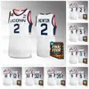 Uconn Huskies College Basketball Jersey 2024 Nationaal Kampioenschap Tristen Newton Stephon Castle Alex Karaban Cam Spencer Donovan Clingan Samson Johnson