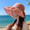 Hollow Antiuv Fisherman Hat for Women Springsummer Beach Sunscreen With Face Protection240409