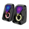 Lautsprecher Computerlautsprecher Bass Stereo Subwoofer USB verkabelt mit LED -Licht für Laptop -Smartphones mp3 Player