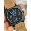 Wristwatches Men Matic Mechanical Watch Bell Brown Leather Black Ross Rubberwristwatches Wristwatcheswristwatches Drop Delivery Dhg8I