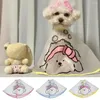 Dog Apparel Cape Waterproof Cartoon Print Pet Grooming Adjustable Haircut Cloak Transparent Jacket For Supplies Exquisite