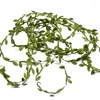 Fleurs décoratives en soie en forme de feuilles fabriquées artificielles feuilles vertes bricolages cadeau de couronne de bricolage artisanat fausse fleur pour décoration de mariage