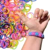 600 stks kleurrijke rubberen weefgetouwbanden bijvullen kit voor jongen meisje diy ambacht cadeau set rubberen band weefgetouw make armband kinderspeelgoed