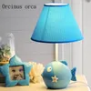 Lampes de table Cartoon Creative Fish Desk Lamp Child's Child's Child's Princess Girl's Bedroom Bedide Animal LED