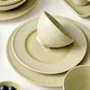 Schalen Dish Set Haushalt leichte Luxus moderne nordische Stil türkiskramischer Keramikgeschirr Kreativität Hochwertiger Essstäbchen Geschenkbox