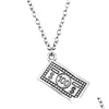 Подвесные ожерелья 1pcs долларовые денежные цепочки для женщин для женских аксессуаров Ювелирные изделия.