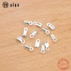 10pcs 8*3mm 925 Sterling Silver Cramp Crocp perline per perle con fibbie Connetti di chiusura per la collana.