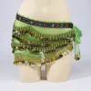 Femmes Tribal Belly Dance Coin Belt With Colorful Rhinestones Bellydance Hip Scarf Costume Accessoires