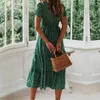 Party Dresses Beach Floral Dress For Women Clothing 2024 Summer Vacation Casual Short Sleeve Slim Fit Long Female Sexy Bohemian