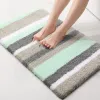Olanly Anti-Schlupfbad Matte Schnelles absorbierendes trockenes Wohnzimmer Plüsch Teppich Schlafzimmer Fußpolsterbodenbodenschutzweicher Badezimmer Duschteppich
