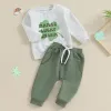 Criança bebê menino St Patrick Diote da roupa da mamã