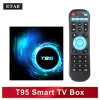 Box T95 Smart TV Box Android 10 6K 2.4G WiFi 128G 3D Voice16G 32 GB 64 GB Bluetooth 4K Quad Core Settop Box Player