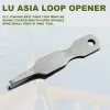 Multifunctional Fishing Line Tweezers Cutter Pliers Lure Ring Loop Opener Hook Eye Cleaner Fishing Line Pliers Fishing Tackle