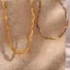 Colliers de pendentif 2023 Nouveau collier de chaîne Herryingbone en or et argent adapté aux femmes E B Belle Store officiel en acier inoxydable Jewelryq