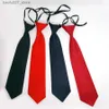 Neck Ties 28cm solid rubber band small tie monochrome childrens tie short tie boys accessoriesQ