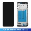 Para a tela AMOLED para Samsung M52 5G com quadro, tela LCD para Samsung M526 M526B Touch Screen Substituição de montagem digital