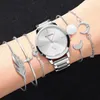 Montre-bracelets pour femmes regards Watch Silty Silver Robe Bracelet Bracelet Ladies Sports Corloge de poignet Femme Relogio Feminino