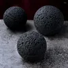 Bowls Molecular Creative Cuisine Bowl Imitation Volcanic Stone Ball Disk Round Smoked Soup Planet Black Tableware