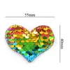 16pcs Slap-Up Glitter Paillette Gededed Patches Heart Appliques for Craft Bag Dessen