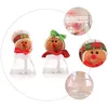 Storage Bottles 2 Pcs Gingerbread Man Candy Box Jar Transparent Container Cookies Gift Decorating Toy