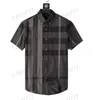 Men Shirt Luxurys Desingers Herrenhemden Hemden Kleid Geschäft Casual Shirt Ärmel Streifen schlanke männliche soziale Modeplaid asiatischer M-3xl