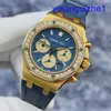 Fashion AP Wrist Watch Limited Epic Royal Oak Series 26231ba Diamond Original Diamond 18K Chronograph Automatic Mechanical Womens orologio 37mm