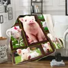 Blankets Funny Pig 3d Printed Fleece Blanket For Beds Hiking Picnic Thick Quilt Fashionable Bedspread Sherpa Throw