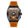 Avanços de pulso guanqin 2024 Business Mens Wristwatch Watch Automatic Mechanical for Man Chronograph Complete Calendário Reloj Para Hombre