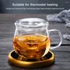 Wine Glasses Household Glass Tea Cup Office Heat Resistant High Temperature With Maker Basket Lid Explosion Proof