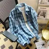 Men's Jackets High Quality Plaid Jacket For Men And Women's Spring Autumn American Style Retro Lapel Loose Single Breasted Shirt