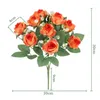 Fiori decorativi 10 Testa Artificiale Flower Silk Rose Bouquet Rose di fascia alta Gift Valentino Regalo per le feste di Natale Decoro Falso