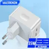 PD 35W USB C Chargeur Double ports Type C Chargeur Fast Charger pour iPhone 13 14 Pro Max 15 Xiaomi Chargeur de téléphone mobile Chargeur rapide