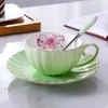 Mugs Creative Color Bone China Pumpkin Coffee Cup Saucer Phnom Penh Embossed Ceramic 200ML