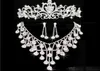 Tiaras Tiaras Oro corona gioielleria per capelli da sposa Neceklace Earring a buon mercato Girls Intero Fashi