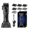 Kemei Hair Clipper Professional Hair Trimmer Led Display Barber Clipper Electric Hair Snijmachine met oplaadbasis KM-5082