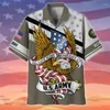 Chemises décontractées pour hommes Hawaii 3d United States Soldats Armys Imprimé Vétérans graphiques Bravo Vintage Cool Clothes Top