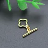 Jewelry Making Supplies High Quality Color Remain Silver Gold Plated Clover OT Clasp Connector for DIY Jeweley