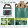 300L/500L Durable Reusable Waterproof PP Yard Leaf Weeds Grass Container Storage Large Capacity Heavy Duty Garden Waste Bag