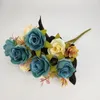 Dekorativa blommor 1st Simulation Rose Colorful Artificial Plastic For Wedding Party Scene Layout Home Office Table Decoration