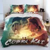 3D Cobra Kai Amanda TV Karate Połącz zestaw pościeli, kołdra Zestaw łóżka kołdra kołdra poduszka, Król Queen Size Zestaw dzieci