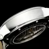 RMS Montre de Luxe Männer Uhren Tourbillon Handbuch mechanische Bewegung Bewegung Stahl Hülle Lederband Luxus Uhren Armbanduhren Relojes Relojes