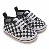 Baby Canvas Sneakers ANTISLIP Soft Plaid Baby Boy Girl Chaussures Borns First Walkers Baby Baby Unisex Casual Chaussures 240409