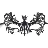 Party Lace Eye Mask Kvinnor Het Sexig fjäril Mystisk svart mask för Masquerade Halloween Cosplay Party Costume Accessories